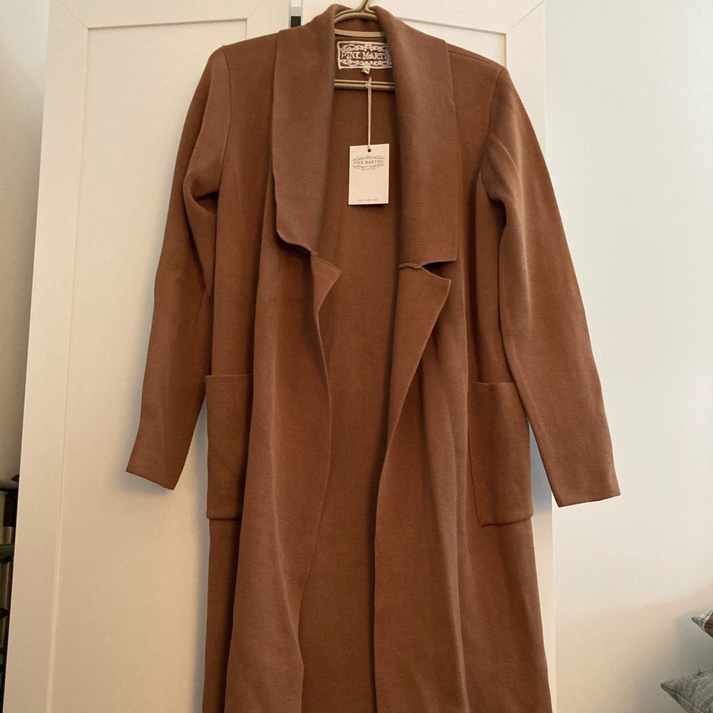 NWT! - Pink Martini | The Aria Coatigan in Camel - Picture 4 of 5